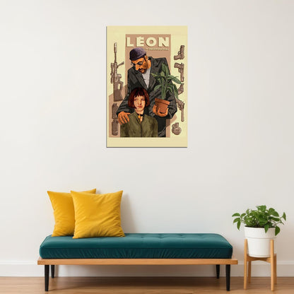 Leon This Killer Is Not Too Cold Movie Drama Crime Poster Wall Art Print Home Wall Decor - xonomax