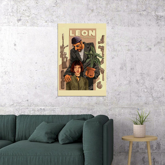 Leon This Killer Is Not Too Cold Movie Drama Crime Poster Wall Art Print Home Wall Decor - xonomax