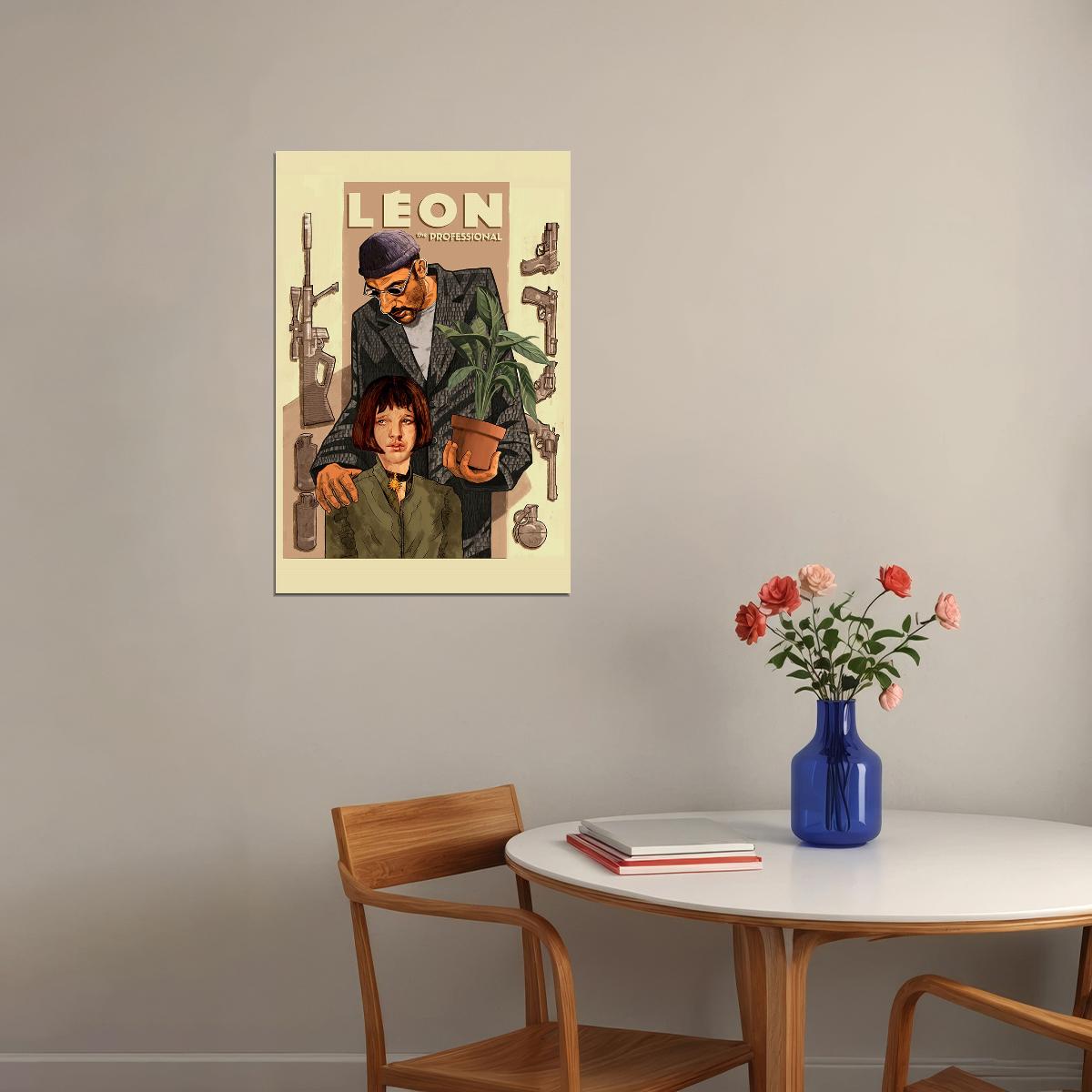 Leon This Killer Is Not Too Cold Movie Drama Crime Poster Wall Art Print Home Wall Decor - xonomax