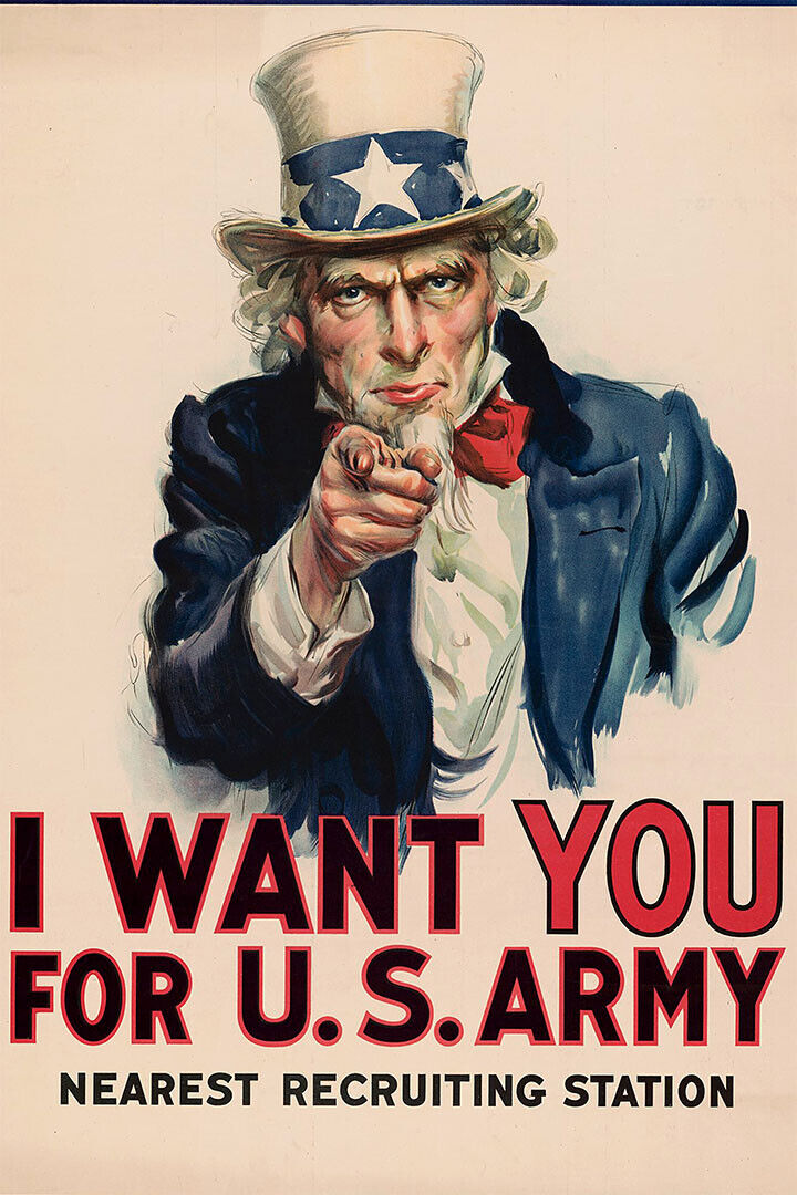 I Want You Military Recruitment Poster Wall Art Print Home Wall Decor - xonomax
