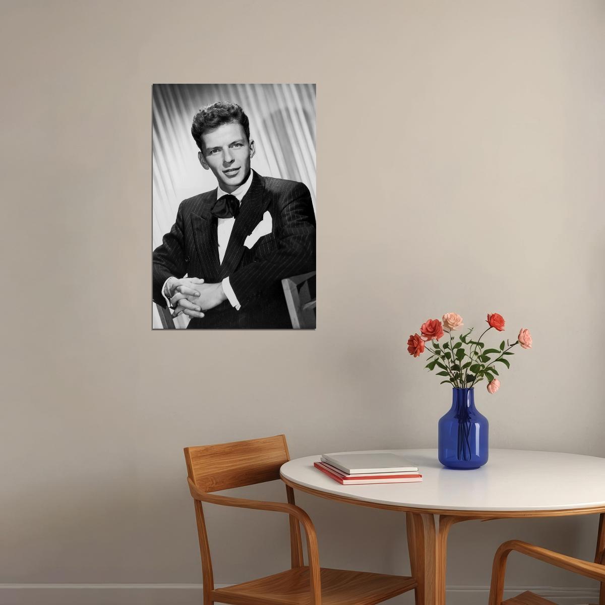 Frank Sinatra Black And White Singer Artist Poster Wall Art Print Home Wall Decor - xonomax