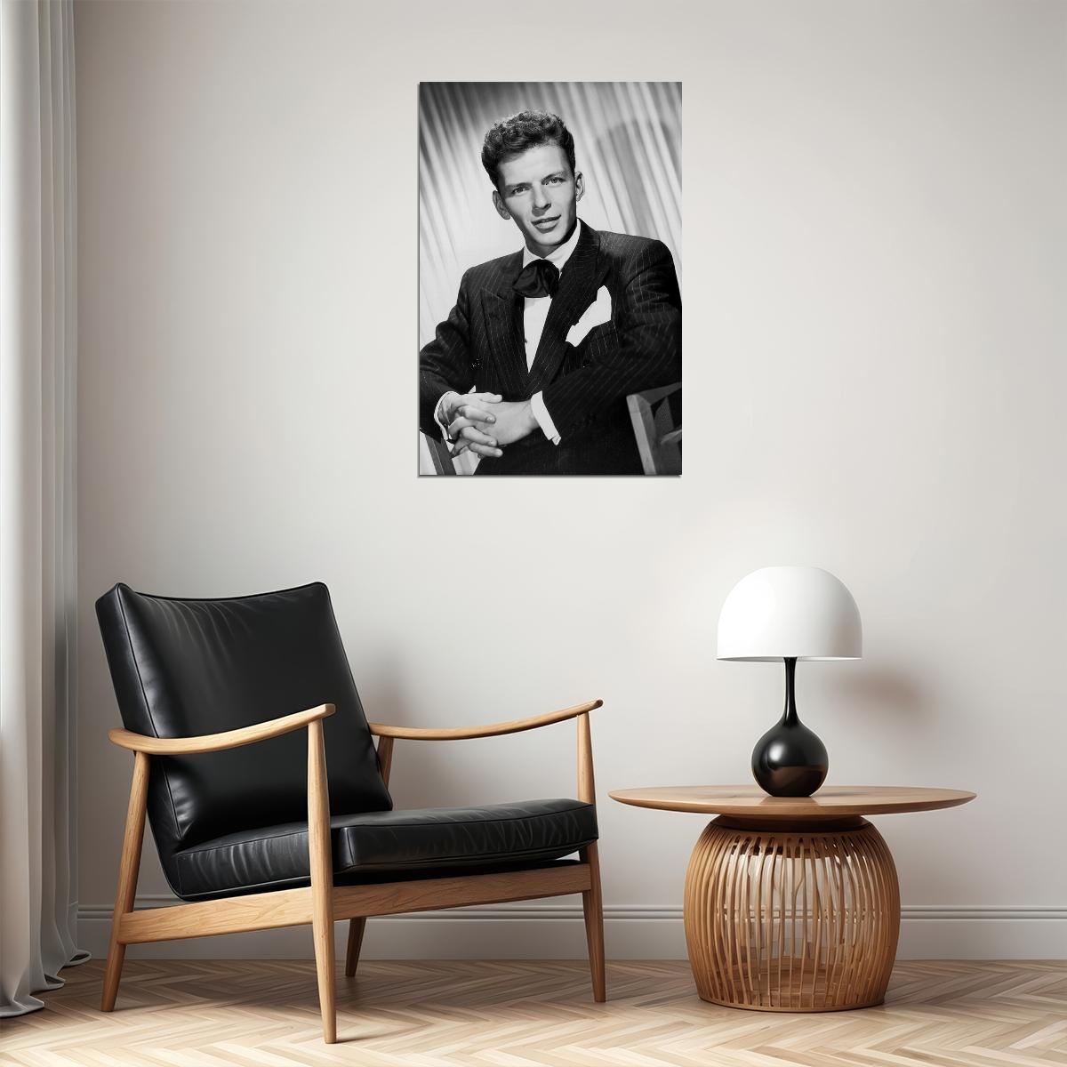 Frank Sinatra Black And White Singer Artist Poster Wall Art Print Home Wall Decor - xonomax