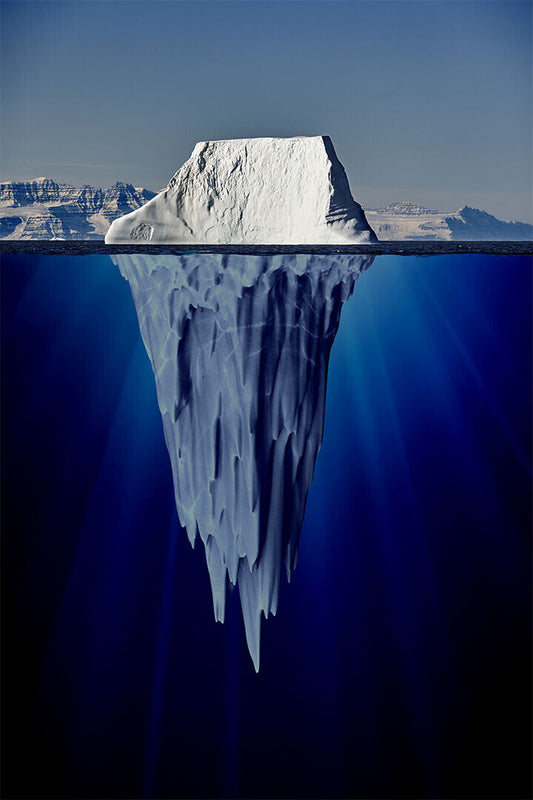 Iceberg Of Success Landscape Motivational Poster Wall Art Print Home Wall Decor - xonomax