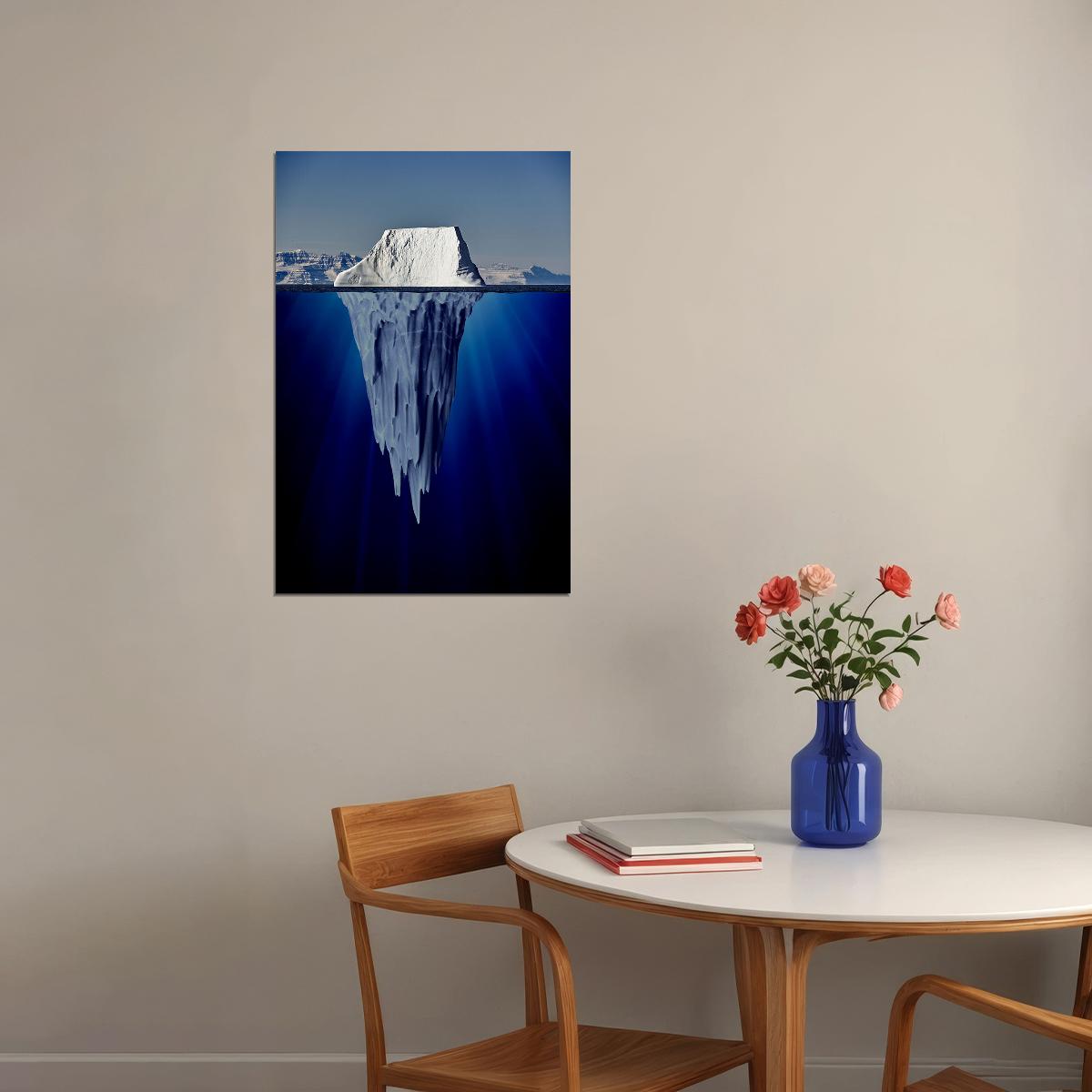 Iceberg Of Success Landscape Motivational Poster Wall Art Print Home Wall Decor - xonomax