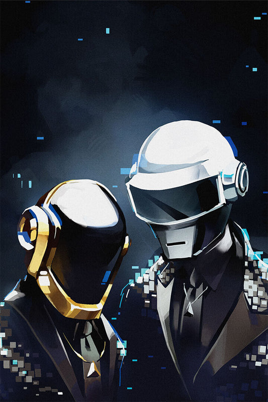 Daft Punk Rap Music Album Star Electronic Music Artists Poster Wall Art Print Home Wall Decor - xonomax