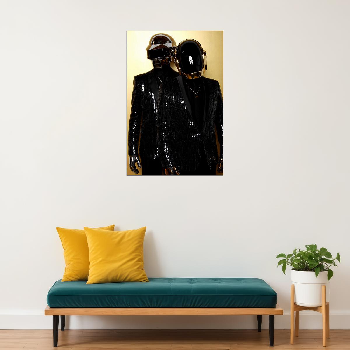 Daft Punk Rap Music Album Star Printing Music Duo Poster Wall Art Print Home Wall Decor - xonomax