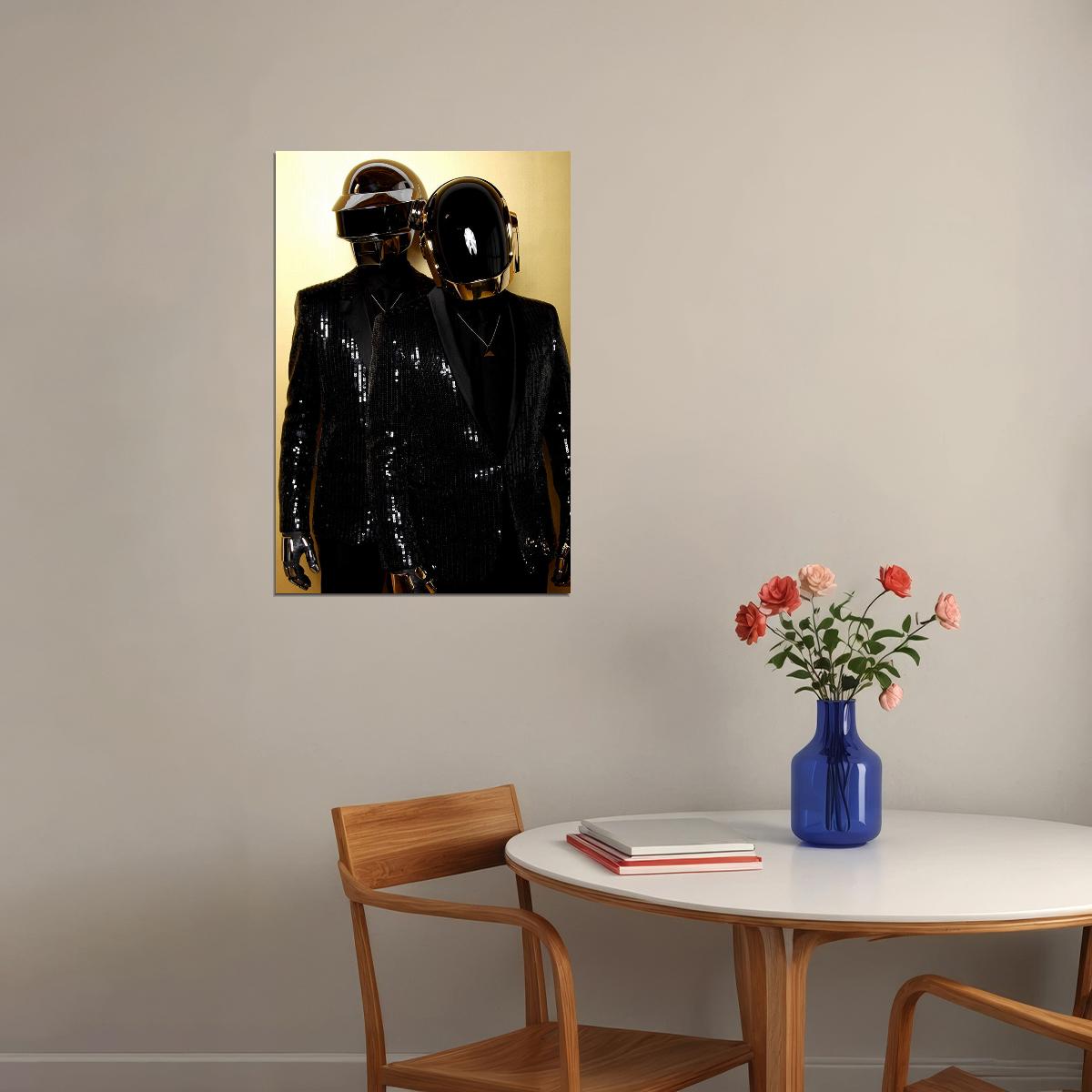 Daft Punk Rap Music Album Star Printing Music Duo Poster Wall Art Print Home Wall Decor - xonomax