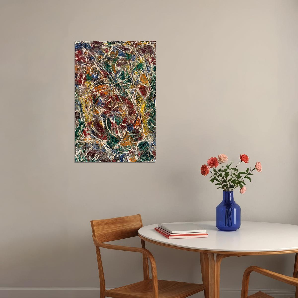 Jackson Pollock Abstract Psychedelic Poster Wall Art Print Home Wall Decor - xonomax