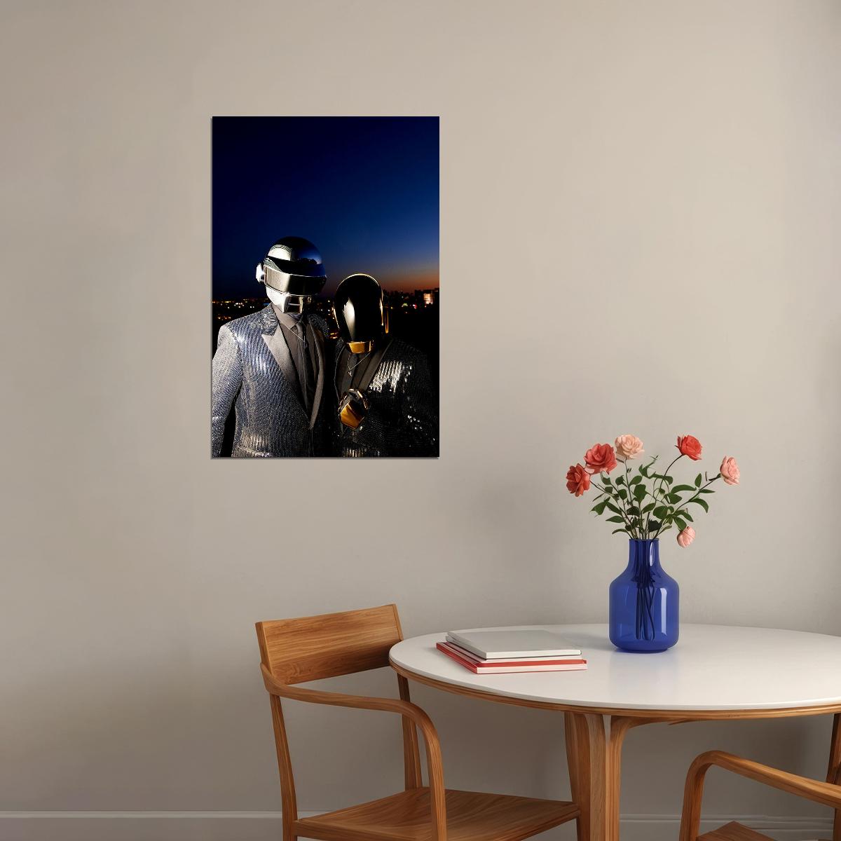 Daft Punk Music Star Electronic Artist Music Duo Poster Wall Art Print Home Wall Decor - xonomax