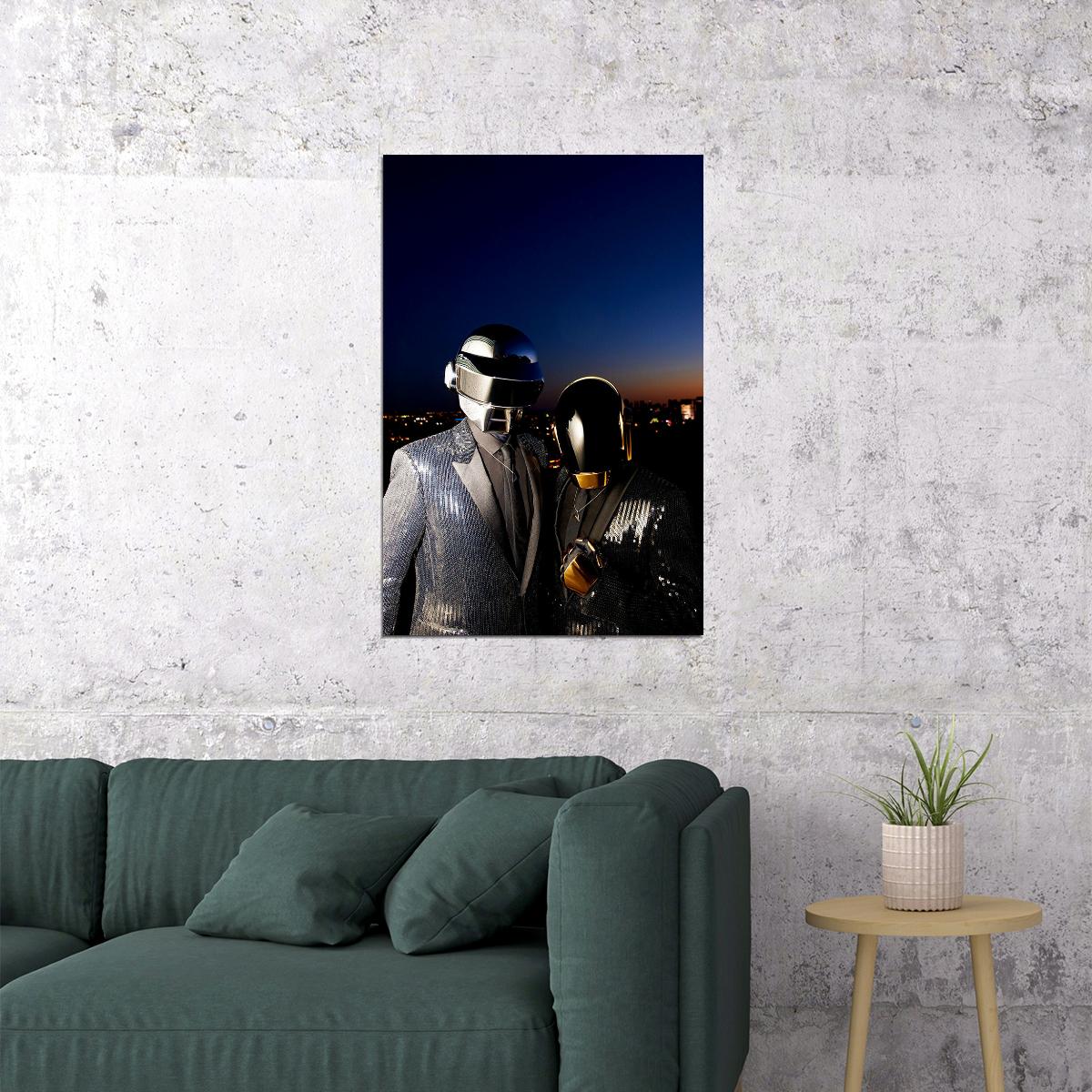 Daft Punk Music Star Electronic Artist Music Duo Poster Wall Art Print Home Wall Decor - xonomax