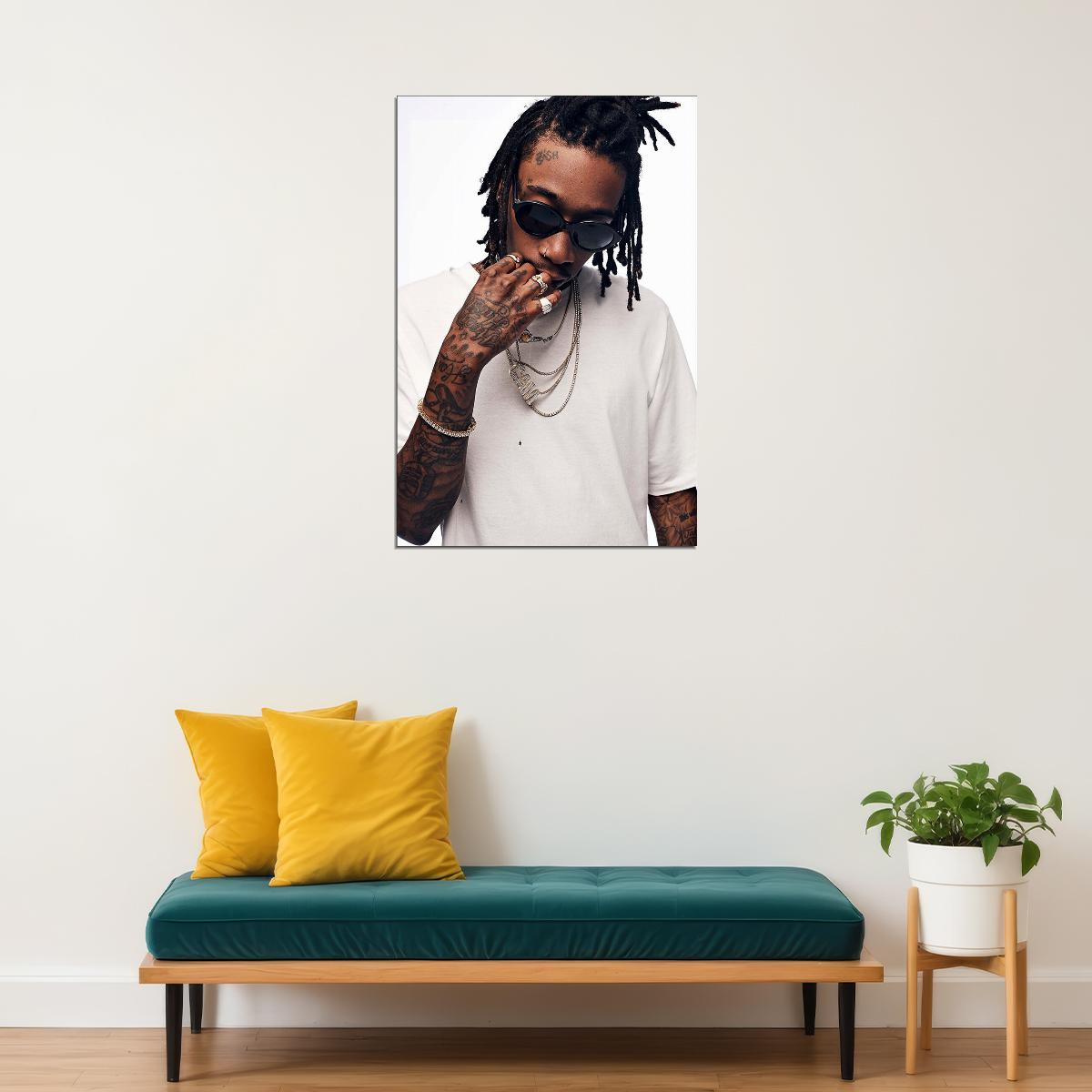 Wiz Khalifa Rap Music Hip Hop Singer Poster Wall Art Print Home Wall Decor - xonomax