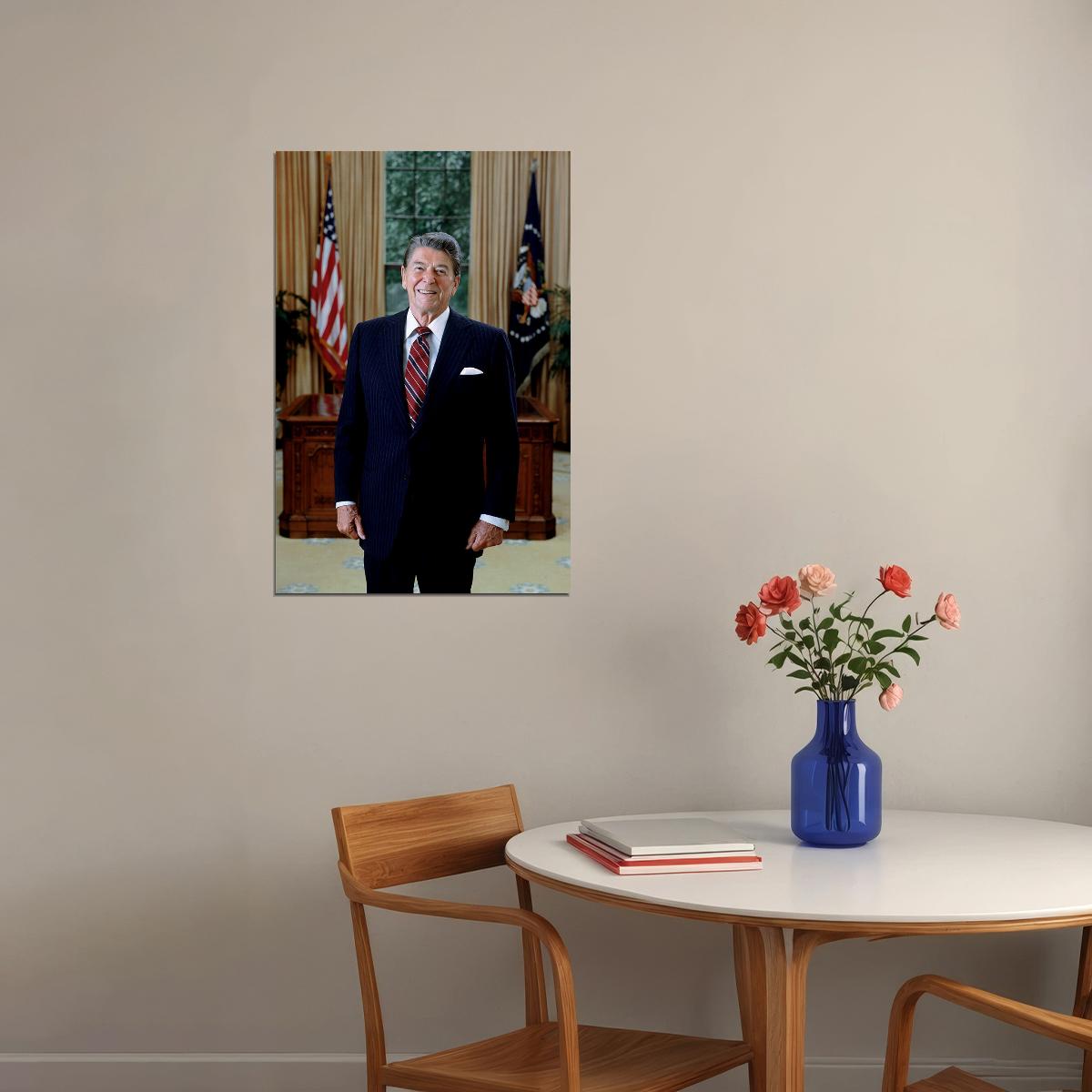 President Ronald Reagan Pop Modern Conservative Poster Wall Art Print Home Wall Decor - xonomax