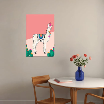 Llama Alpaca Boho Comic Poster Wall Art Print Home Wall Decor - xonomax