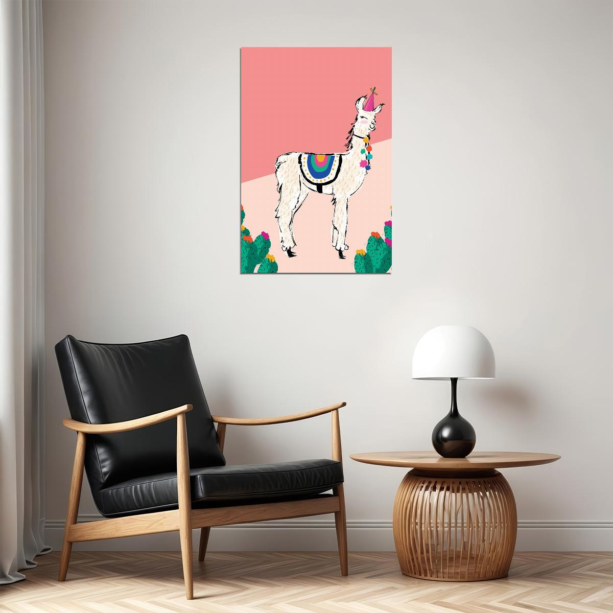 Llama Alpaca Boho Comic Poster Wall Art Print Home Wall Decor - xonomax