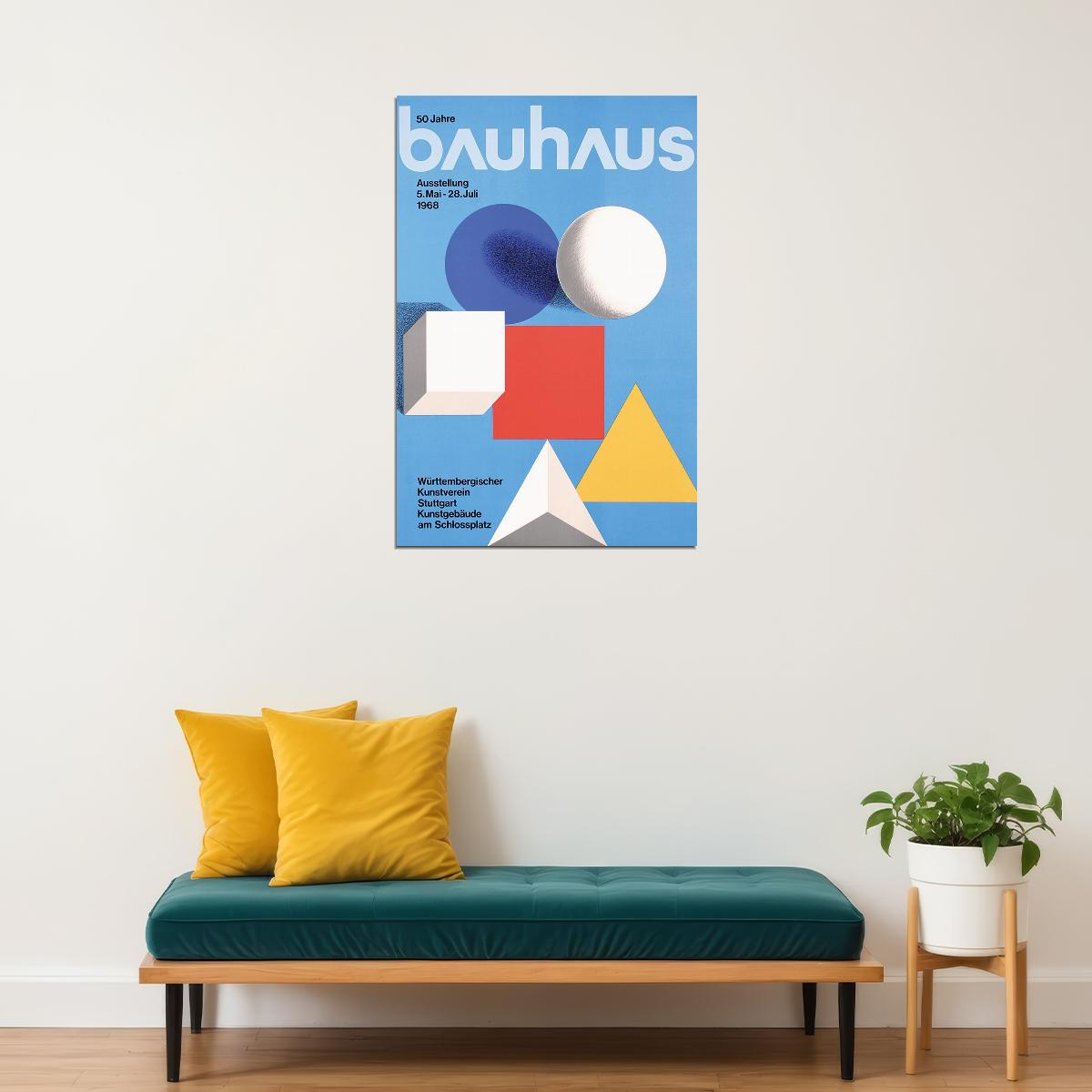 Bauhaus Art Exhibition Adversiting Poster Wall Art Print Home Wall Decor - xonomax