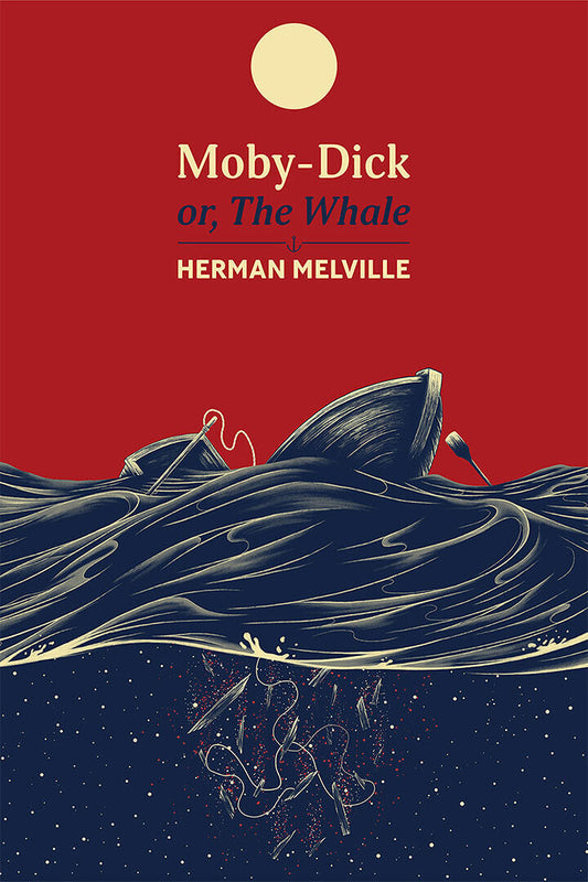 Moby Dick Herman Melville Illustration Poster Wall Art Print Home Wall Decor - xonomax