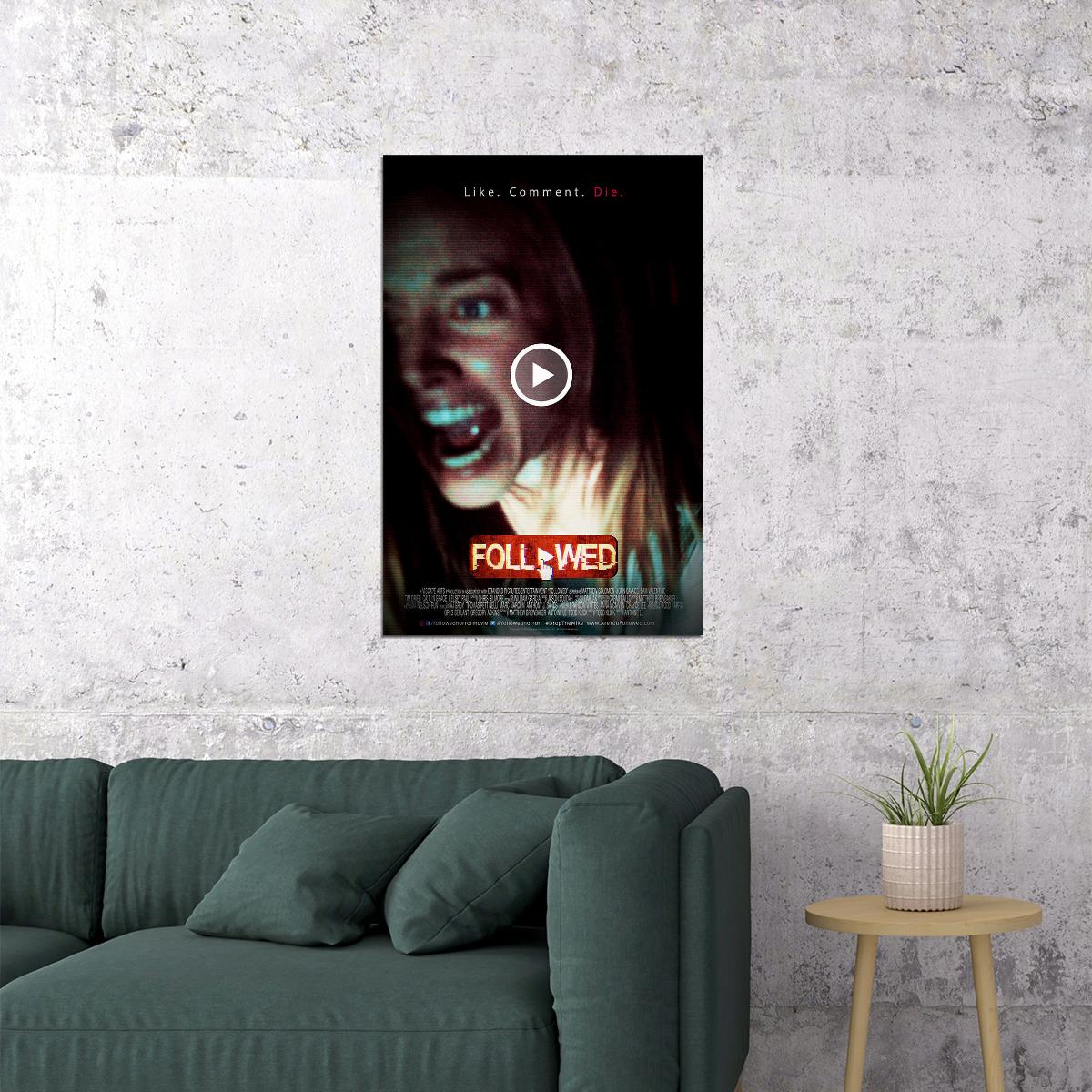 Followed 2020 Movie Horror Thriller Poster Wall Art Print Home Wall Decor - xonomax