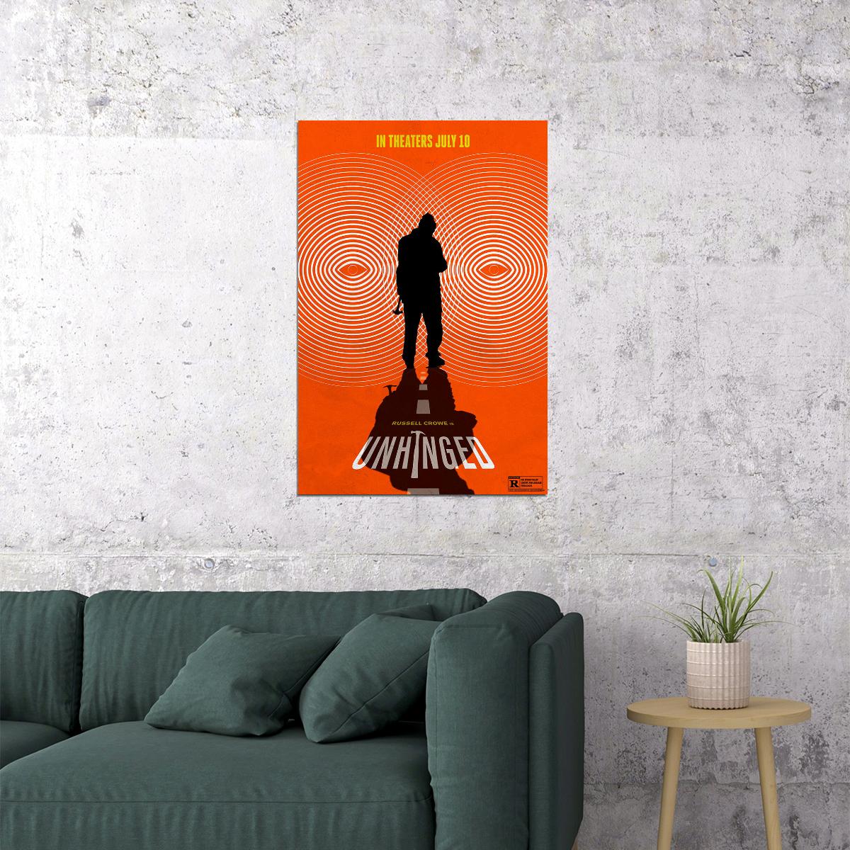 Unhinged Movie Happen To Anyone Poster Wall Art Print Home Wall Decor - xonomax
