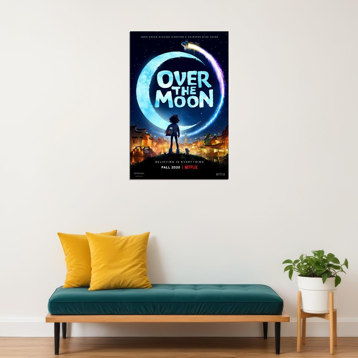 Over The Moon Movie 2020 Comic Poster Wall Art Print Home Wall Decor - xonomax