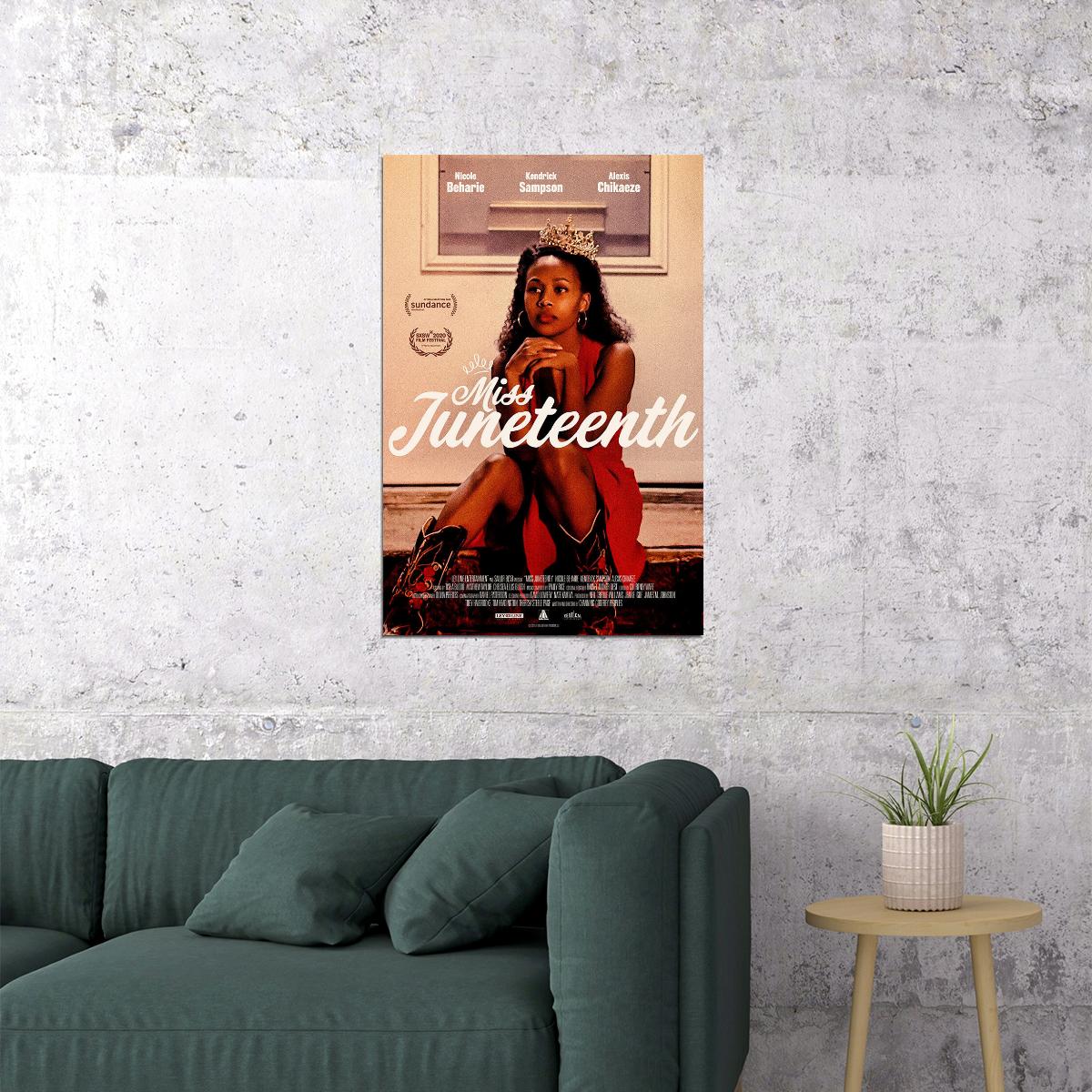 Miss Juneteenth Movie 2020 Poster Wall Art Print Home Wall Decor - xonomax