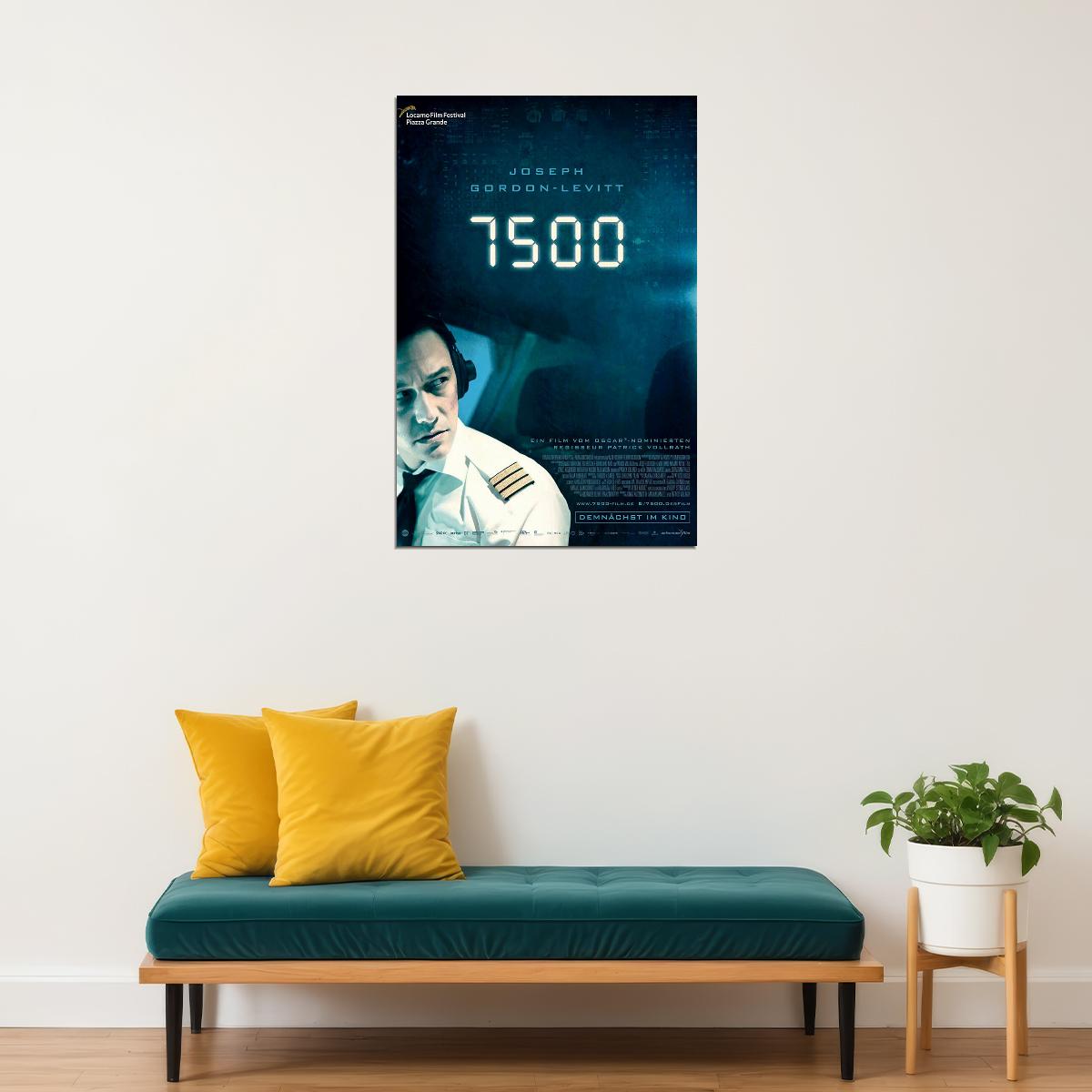 7500 Movie 2020 Sci-fi Joseph Gordon Levitt Poster Wall Art Print Home Wall Decor - xonomax