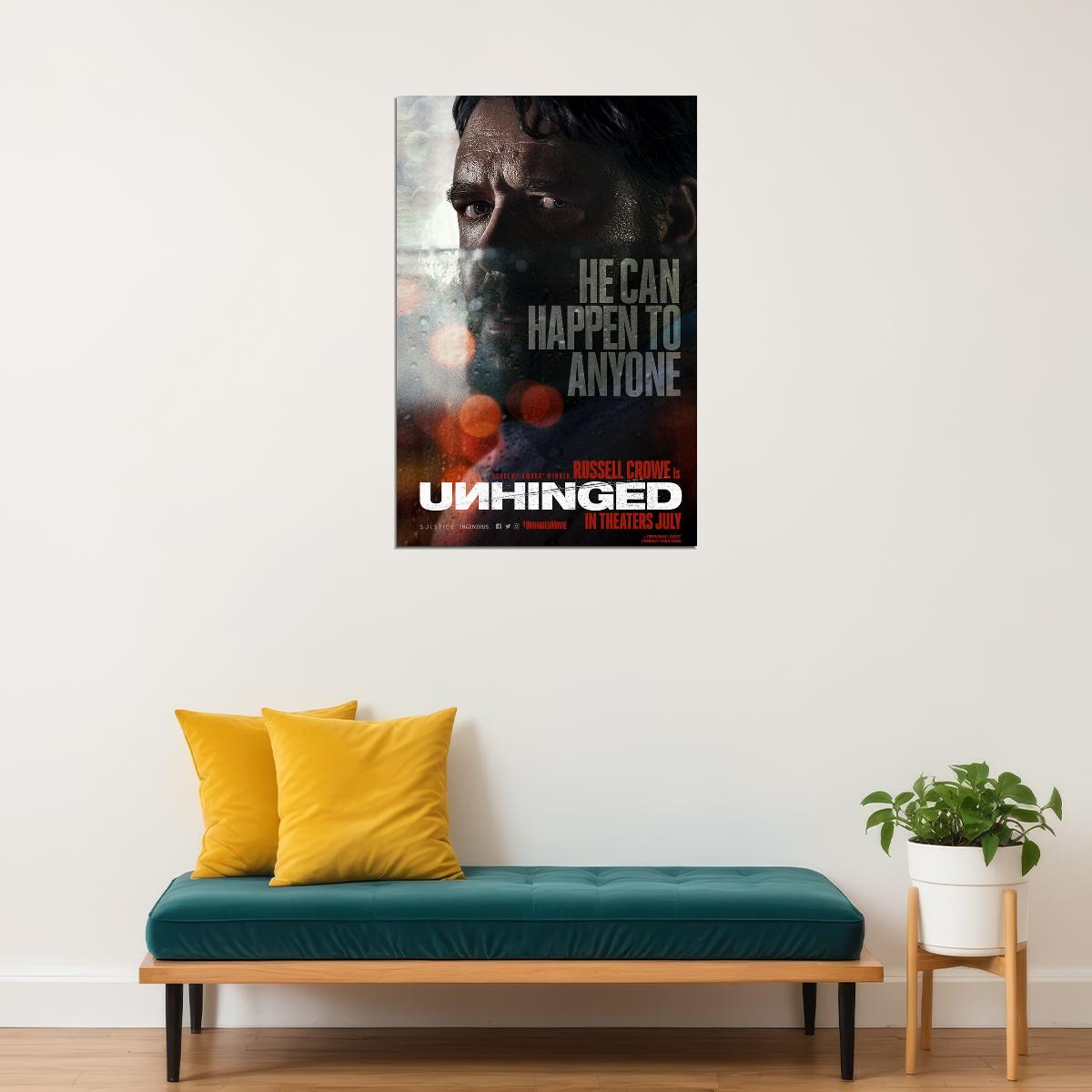 Unhinged Movie Happen To Anyone Poster Wall Art Print Home Wall Decor - xonomax