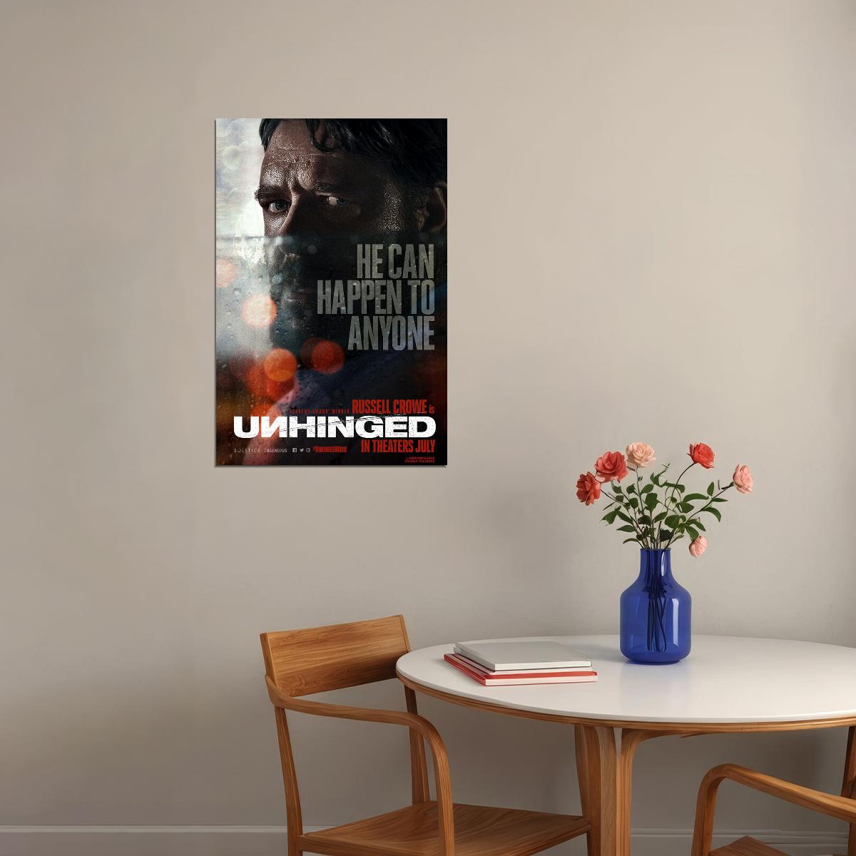 Unhinged Movie Happen To Anyone Poster Wall Art Print Home Wall Decor - xonomax