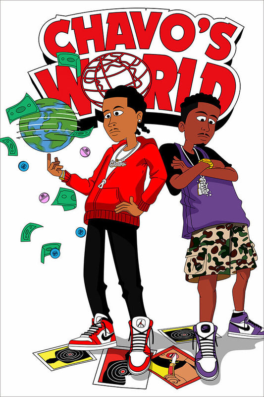 Pierre Bourne Chavo World Music Mixtape Poster Wall Art Print Home Wall Decor - xonomax