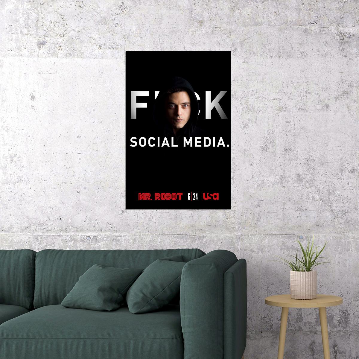 Mr Robot Movie Thriller Action Crime Poster Wall Art Print Home Wall Decor - xonomax