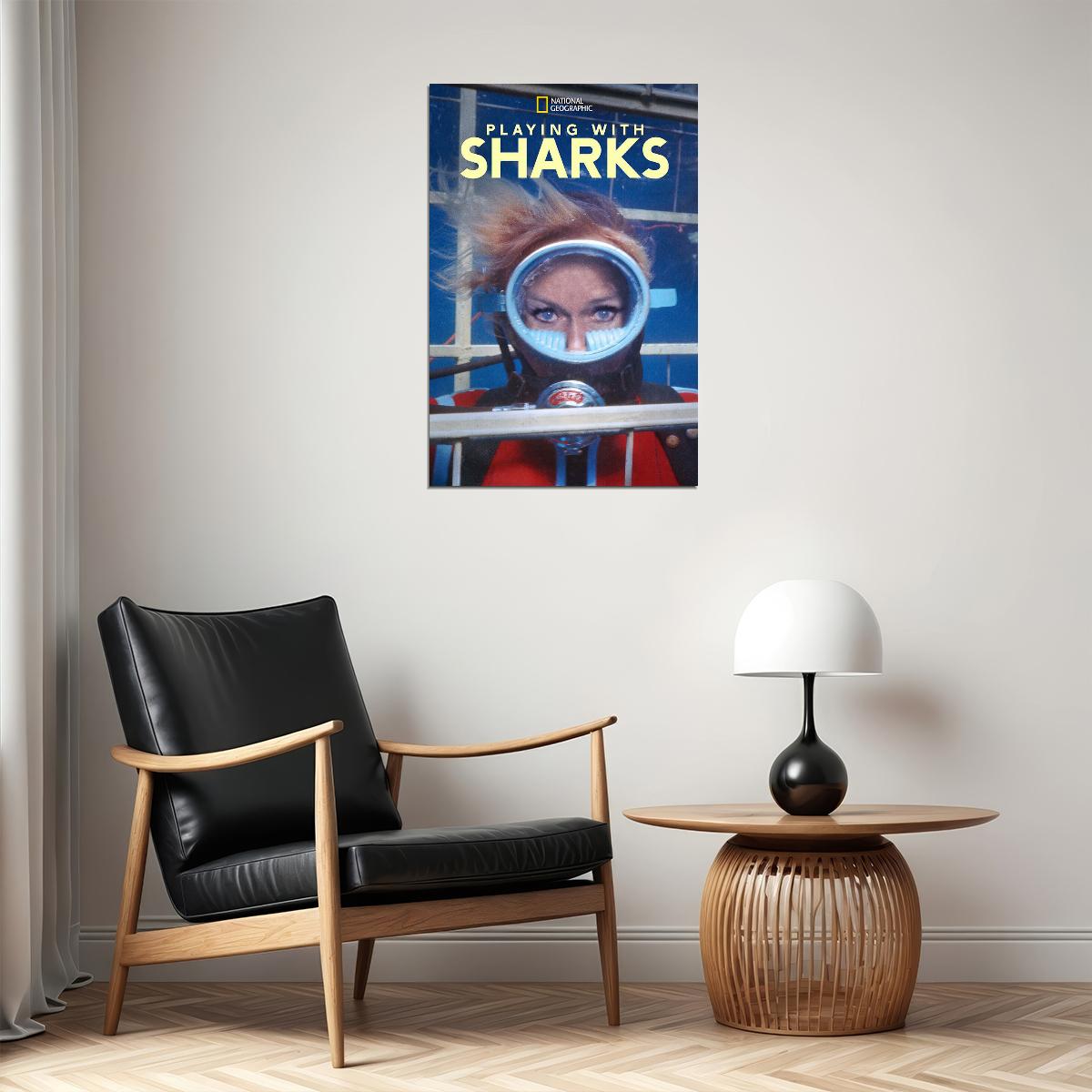 Playing With Sharks Movie Documentary Action Poster Wall Art Print Home Wall Decor - xonomax