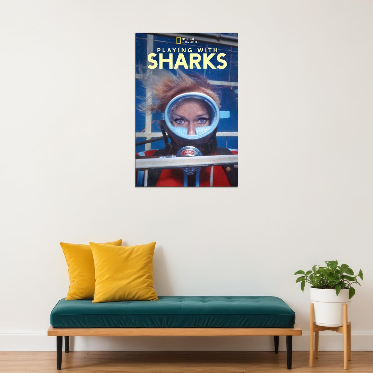 Playing With Sharks Movie Documentary Action Poster Wall Art Print Home Wall Decor - xonomax