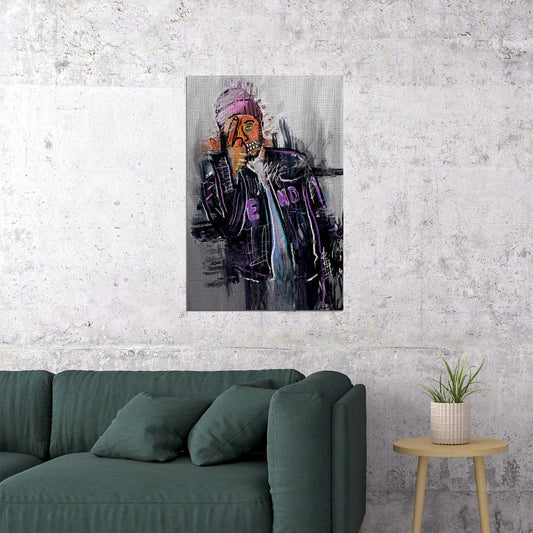 Asap Ant Album Lil Black Jean Jacket Poster Wall Art Print Home Wall Decor - xonomax