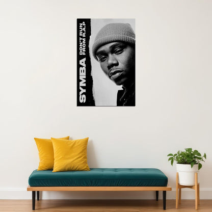 Symba Album Dont Run From Rap Poster Wall Art Print Home Wall Decor - xonomax