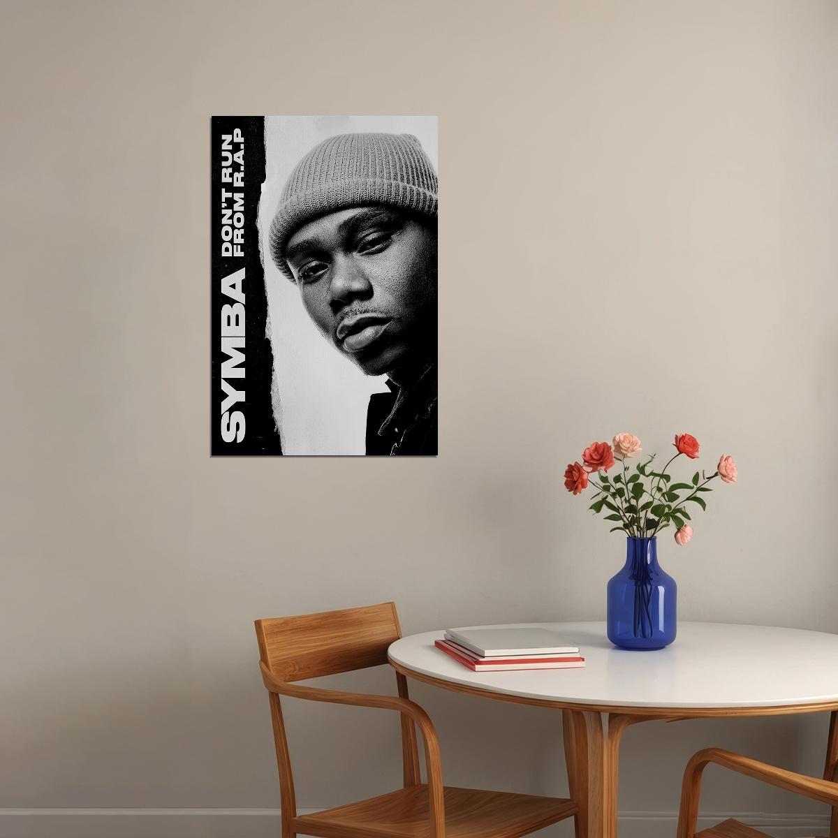 Symba Album Dont Run From Rap Poster Wall Art Print Home Wall Decor - xonomax