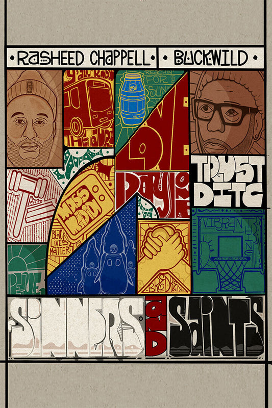 Rasheed Chappell Buckwild Sinners And Saints Poster Wall Art Print Home Wall Decor - xonomax