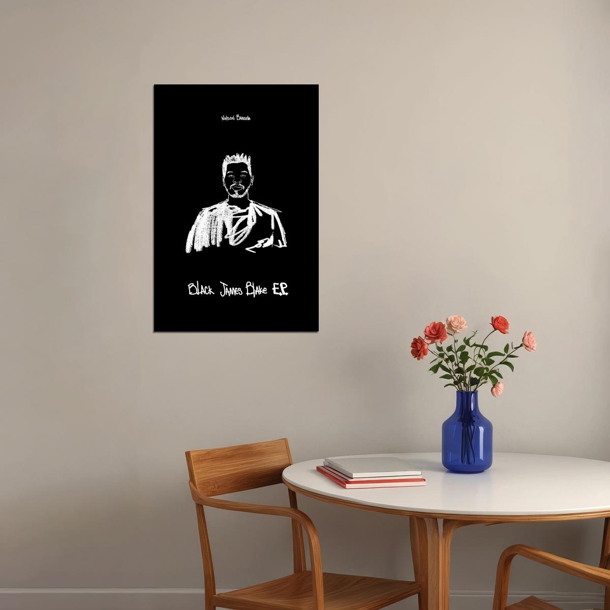 Nelson Bandela Album Black James Blake Poster Wall Art Print Home Wall Decor - xonomax