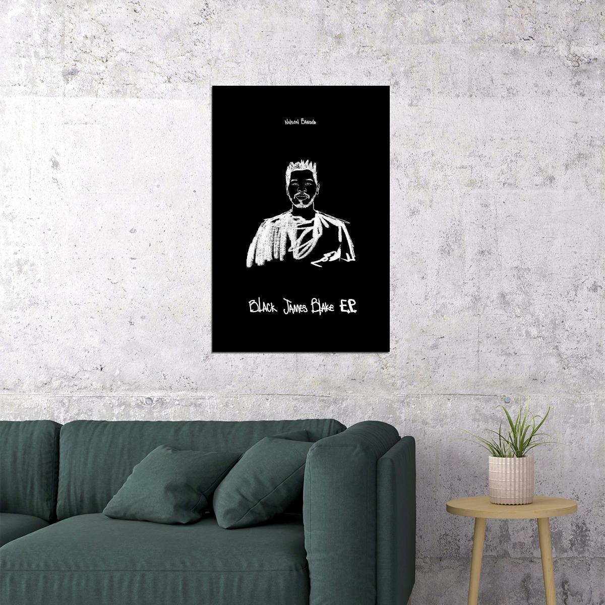 Nelson Bandela Album Black James Blake Poster Wall Art Print Home Wall Decor - xonomax