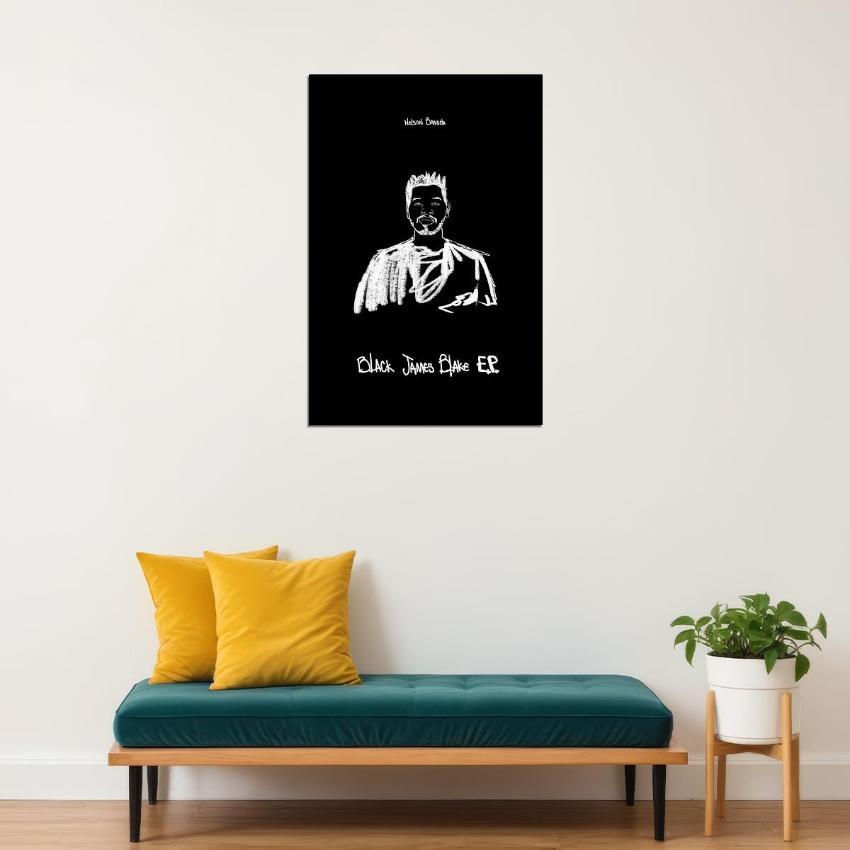 Nelson Bandela Album Black James Blake Poster Wall Art Print Home Wall Decor - xonomax