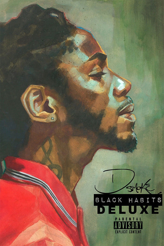D Smoke Rapper Black Habits Deluxe Poster Wall Art Print Home Wall Decor - xonomax