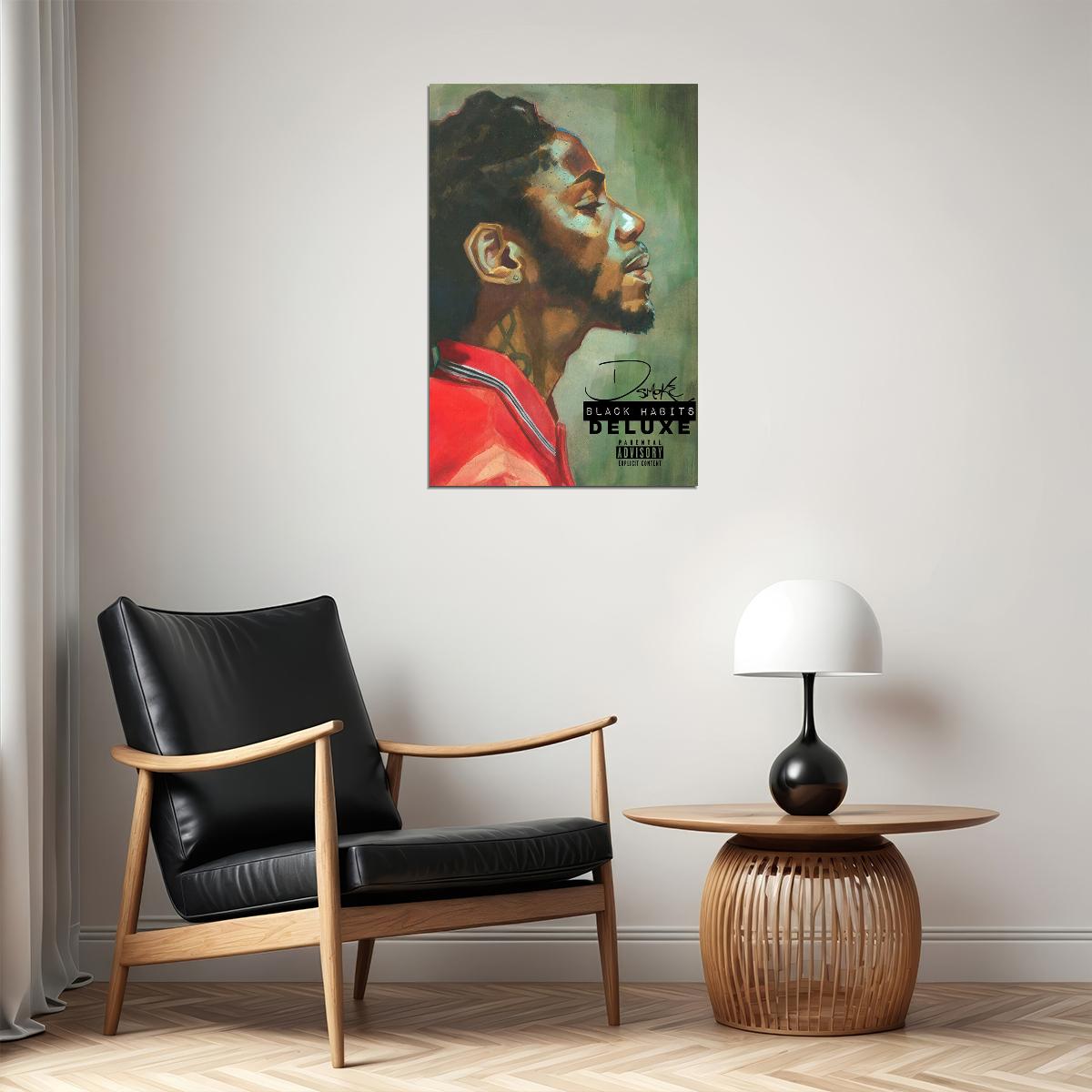 D Smoke Rapper Black Habits Deluxe Poster Wall Art Print Home Wall Decor - xonomax