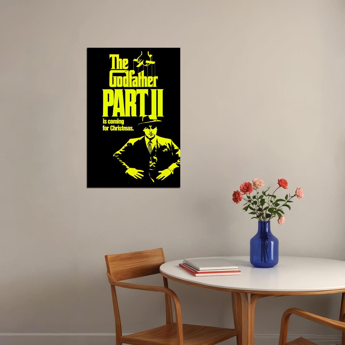 The Godfather Part Ii Classic Movie Crime Action Poster Wall Art Print Home Wall Decor - xonomax