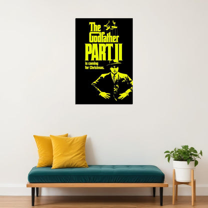 The Godfather Part Ii Classic Movie Crime Action Poster Wall Art Print Home Wall Decor - xonomax