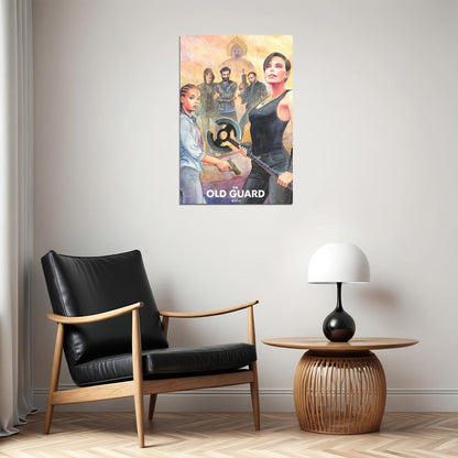 The Old Guard Movie Cartoon Characters Poster Wall Art Print Home Wall Decor - xonomax
