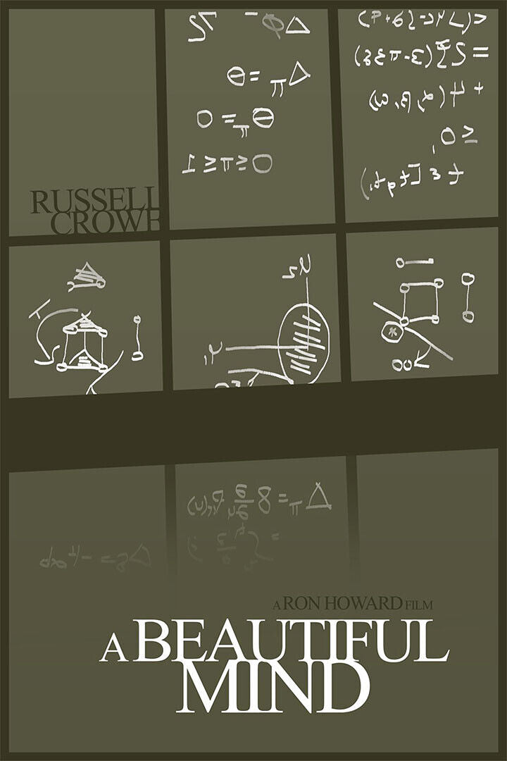 A Beautiful Mind Movie Romance Drama Poster Wall Art Print Home Wall Decor - xonomax