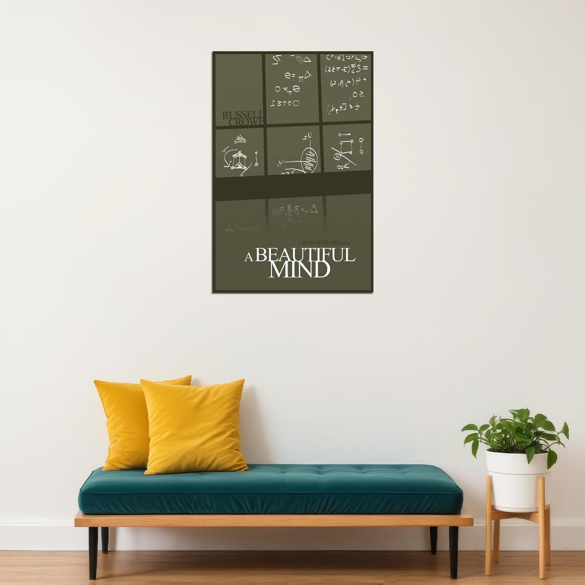 A Beautiful Mind Movie Romance Drama Poster Wall Art Print Home Wall Decor - xonomax