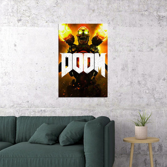 Doom Video Game Series Adventure Role Playing Game Poster Wall Art Print Home Wall Decor