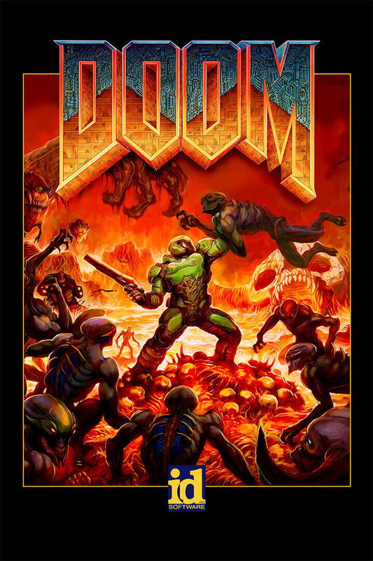 Doom Video Game Series Role Playing Game Horror Poster Wall Art Print Home Wall Decor