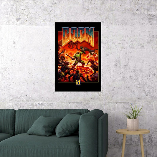 Doom Video Game Series Role Playing Game Horror Poster Wall Art Print Home Wall Decor