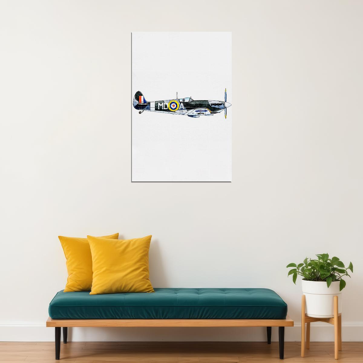 Supermarine Aircraft Planes Sky Poster Wall Art Print Home Wall Decor - xonomax