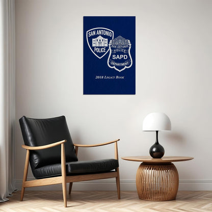San Antonio Police Department Symbol Police Public Order Poster Wall Art Print Home Wall Decor - xonomax